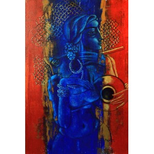 Shaista Momin, Untitled, 24 x 36 Inch, Acrylic on Canvas, Figurative Painting, AC-SHM-002